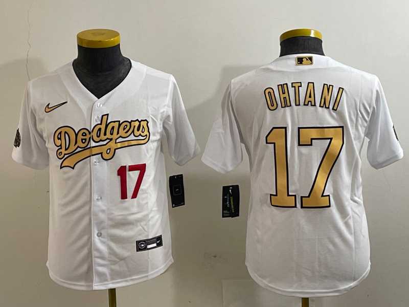 Youth Los Angeles Dodgers #17 Shohei Ohtani Number White 2022 All Star Stitched Flex Base Nike Jerseys,We sell and wholesale Youth Los Angeles Dodgers #17 Shohei Ohtani Number White 2022 All Star Stitched Flex Base Nike Jerseys on line form chian!
